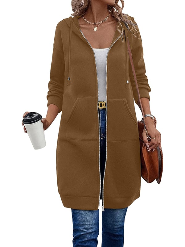 Dam Casual Zip-up Hoodies i Polyester