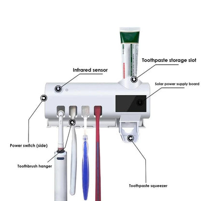 📢📢40% RABATT !! ⏰Smart UV-steriliserande tandborsthållare🦷