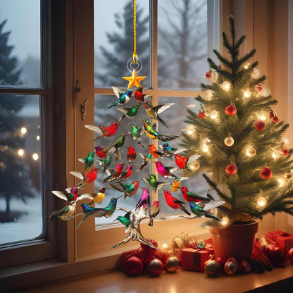 🔥🐦🎄Kolibri julpynt i akryl, 2D