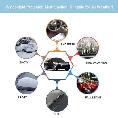 ❄️ ENDAST UNDER BEGRÄNSAD TID 50% RABATT! ☀️ Vindruteskydd mot snö och frost med spegelskydd – multifunktion, magnetisk, universell passform 🚗