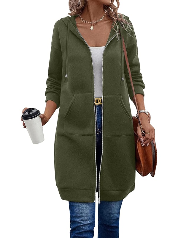 Dam Casual Zip-up Hoodies i Polyester