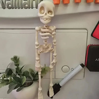 3D-utskriven magnetisk figur av vintageskelett 🎃