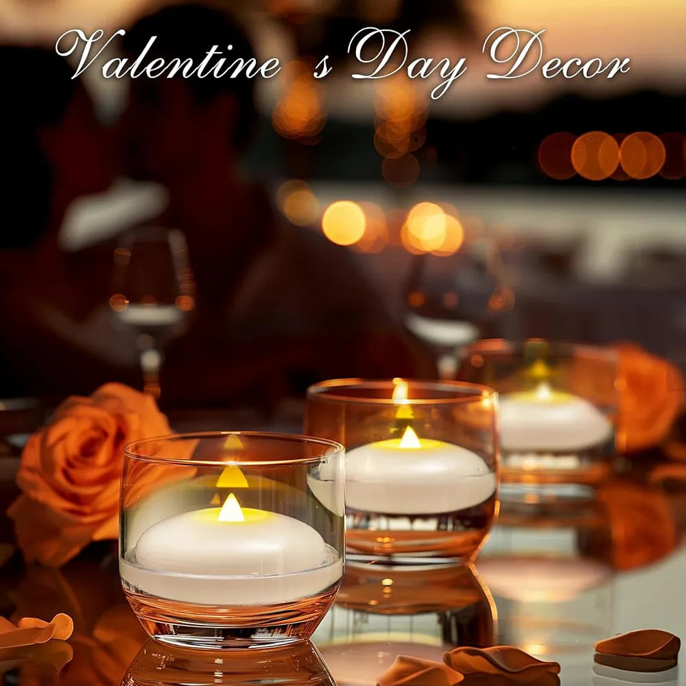 🕯️Vattenaktiverade flamlösa flytande LED-ljus – Romantiskt vattentätt sken för alla tillfällen