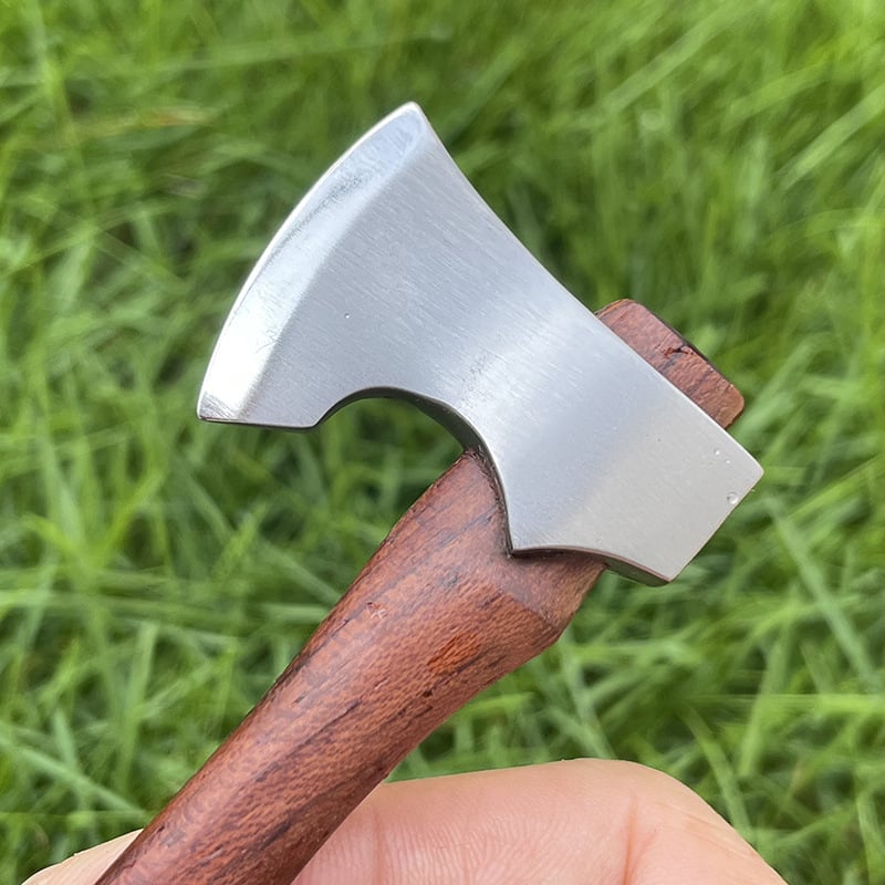 Mini Axe Fixed Blade Jakt Överlevnad Rostfritt Stål Taktisk Kniv Hem Bildekor