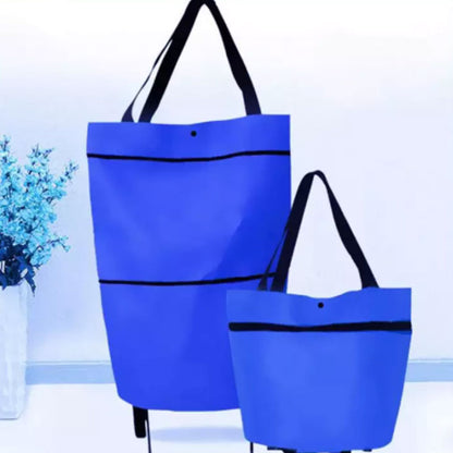 🔥 49% Rabatt! Hopfällbar Shoppingväska med Hjul