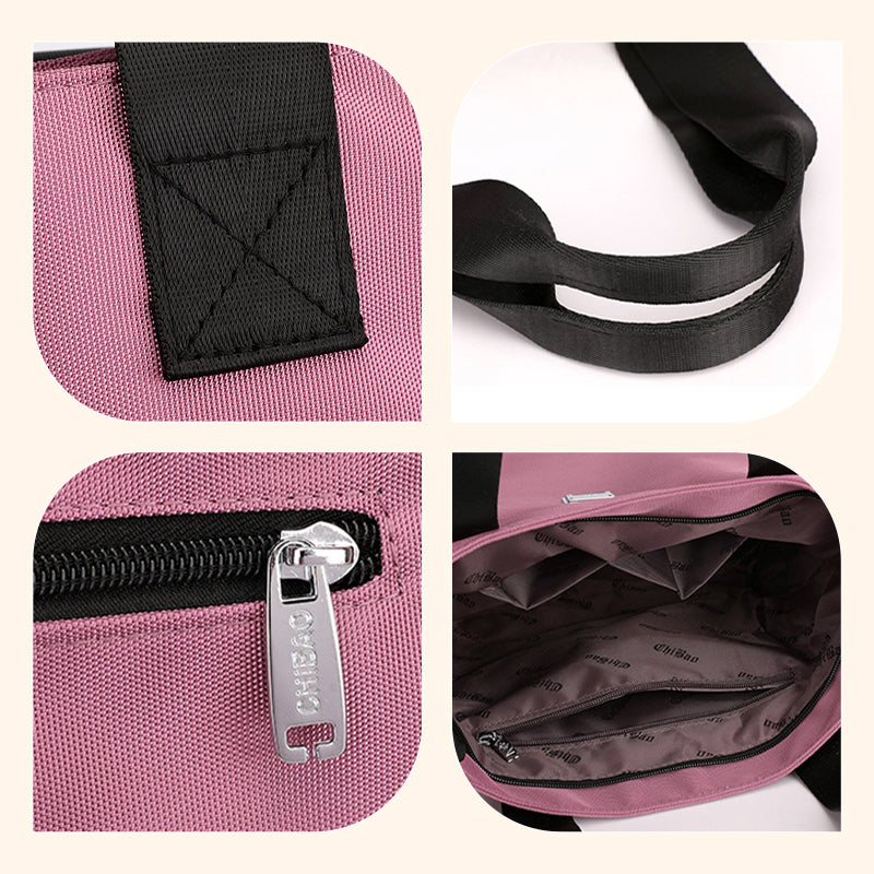 🔥 Vattenavvisande axelväska i nylon med stor kapacitet och flera fack 👜
