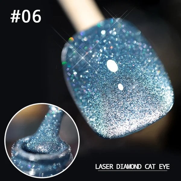 💎Laser diamant kattögon nagellack🔥