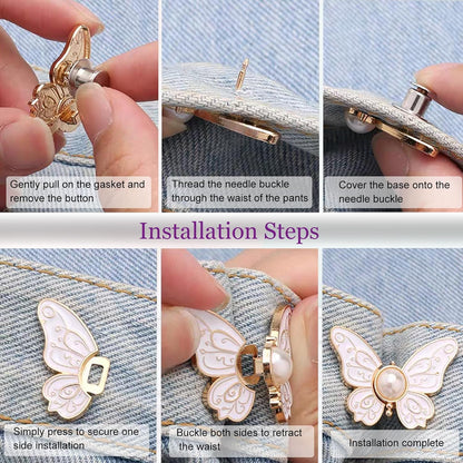 2-Pack avtagbara fjärilsklämmor🦋