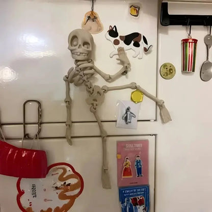 3D-utskriven magnetisk figur av vintageskelett 🎃