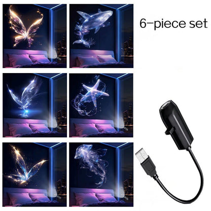 🎄🌟 Nattlampa med julprojektion – Plug & Play HD-julprojektor🎅