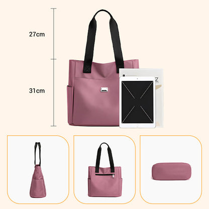 🔥 Vattenavvisande axelväska i nylon med stor kapacitet och flera fack 👜