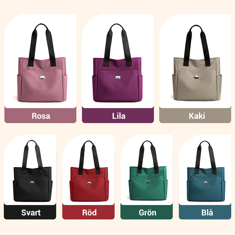 🔥 Vattenavvisande axelväska i nylon med stor kapacitet och flera fack 👜
