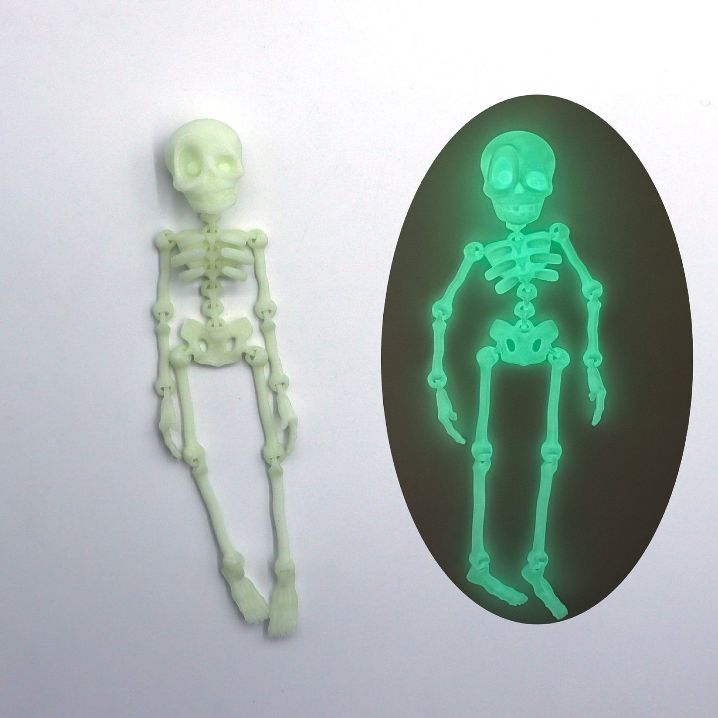 3D-utskriven magnetisk figur av vintageskelett 🎃