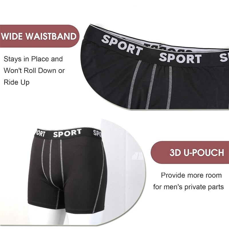 5-pack herrboxershorts med bokstavstejp, bekväma och andningsbara underkläder för vardagsbruk