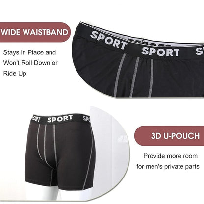 5-pack herrboxershorts med bokstavstejp, bekväma och andningsbara underkläder för vardagsbruk