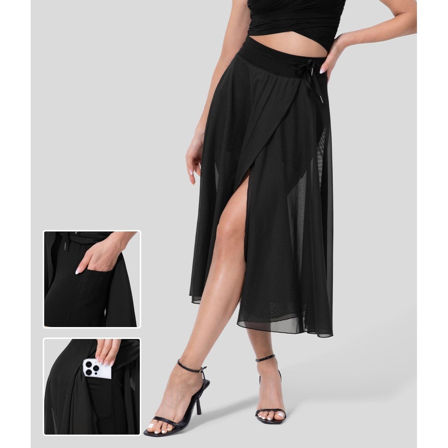 Veldira™ elegant 2-i-1 kjol med dolda fickor
