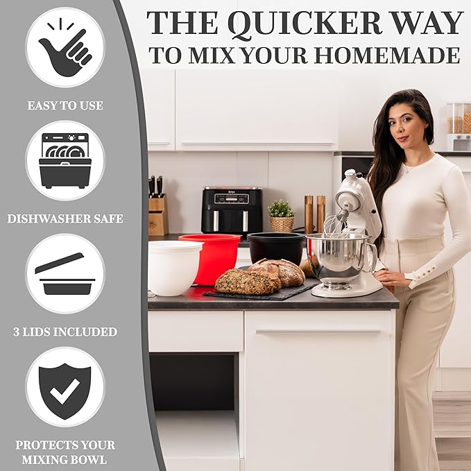 Silikonfoder för KitchenAid-mixrar – Mixertillbehör och tillbehör – Ersättningsskålar behövs inte längre