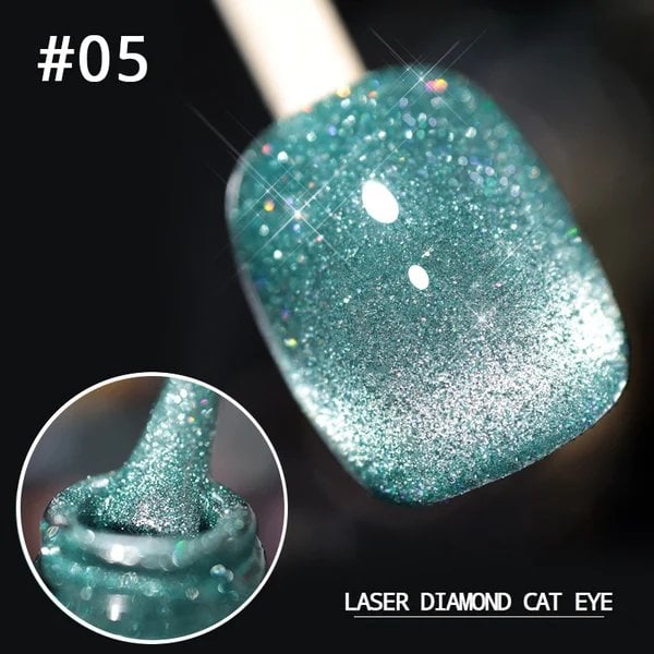 💎Laser diamant kattögon nagellack🔥