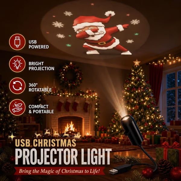 🎄🌟 Julprojektionsnattlampa – Plug & Play HD Julprojektor🎅
