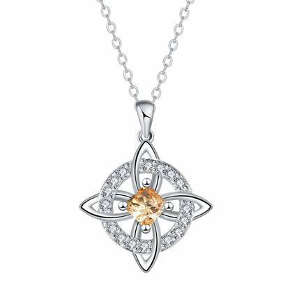 Mystiskt halsband med månadssten och häxknut – 🔮💞Skydda dina nära och kära