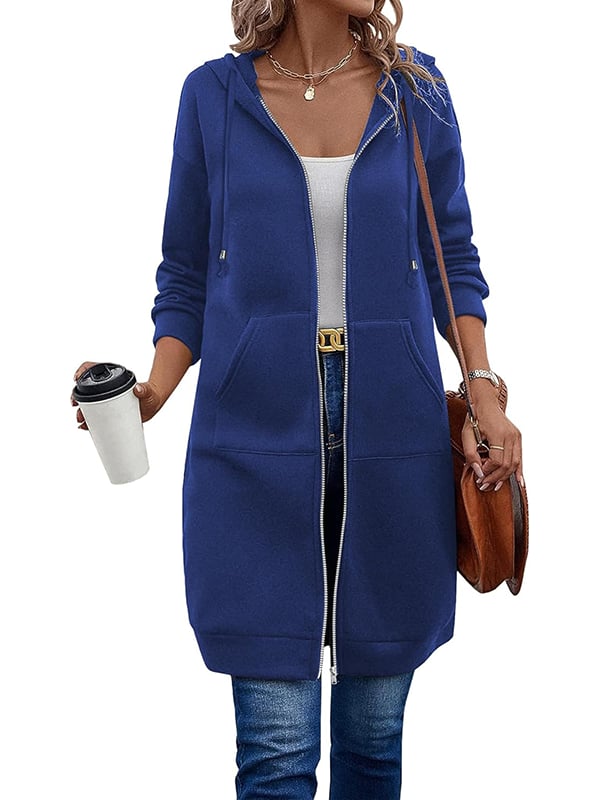 Dam Casual Zip-up Hoodies i Polyester