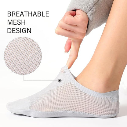 🔥 Osynliga Greppstrumpor 🧦 – Andningsbara Lågskurna Halkfria & Svettabsorberande Strumpor