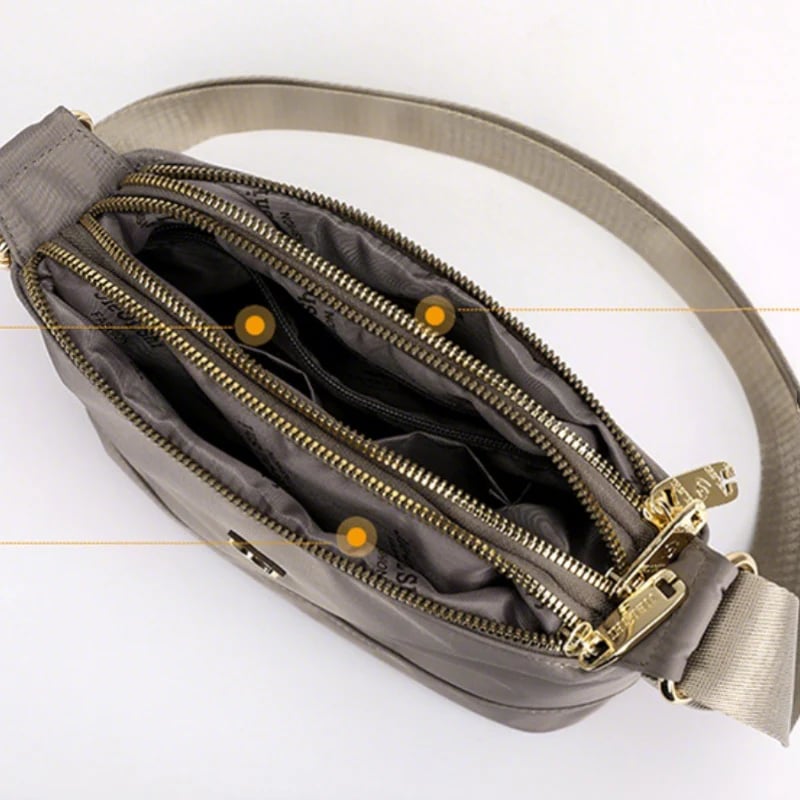 Minimalistisk axel- och crossbodyväska i nylon med stor kapacitet