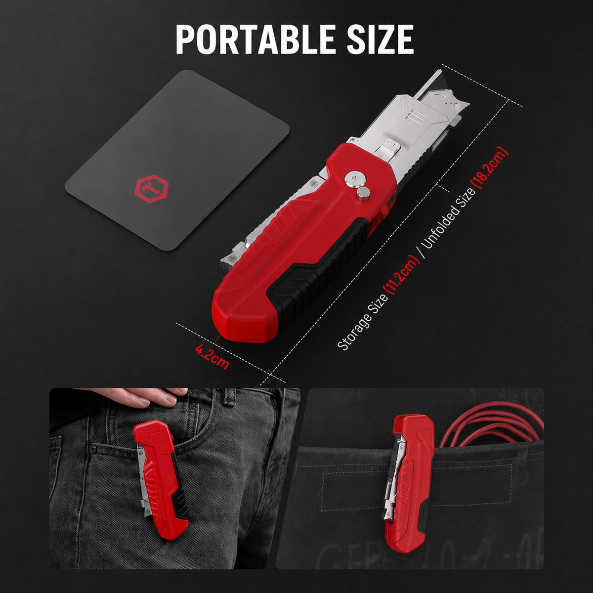 📢📢50% RABATT !! ⏰ 2-i-1 Vikbar universalkniv & skrapa – Portabelt rakblad, rengöring av flera ytor ✨