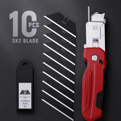 📢📢50% RABATT !! ⏰ 2-i-1 Vikbar universalkniv & skrapa – Portabelt rakblad, rengöring av flera ytor ✨