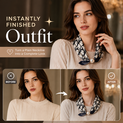 🧣 Oansträngd glamour: Påsnäppbar pärlhalsbandsscarf ✨