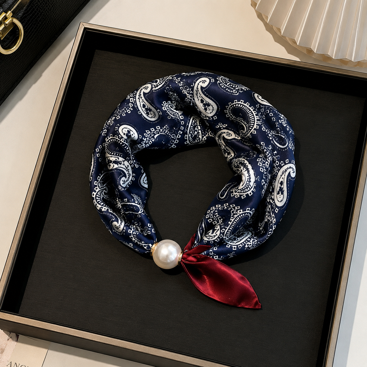 🧣 Oansträngd glamour: Påsnäppbar pärlhalsbandsscarf ✨