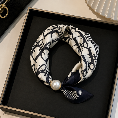 🧣 Oansträngd glamour: Påsnäppbar pärlhalsbandsscarf ✨