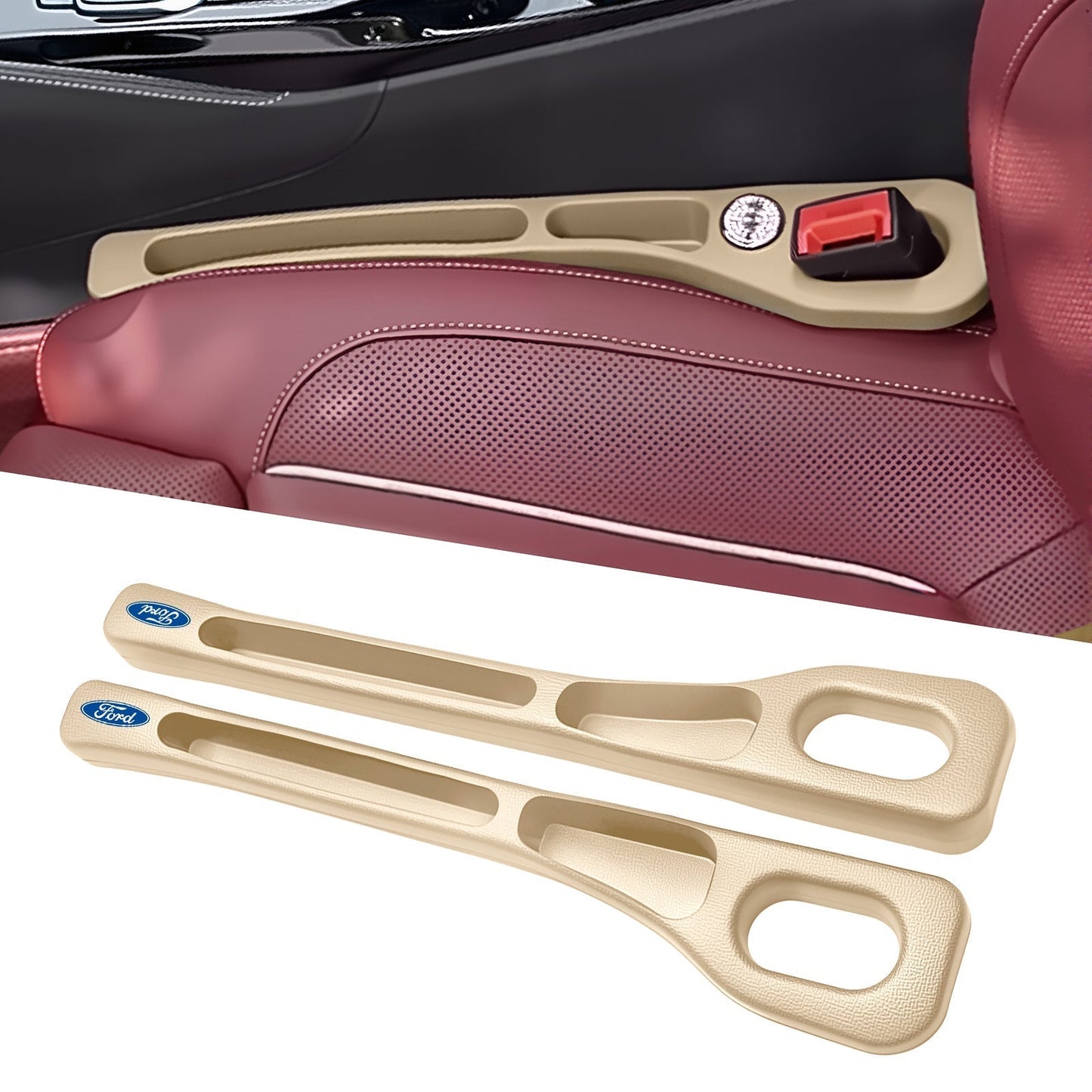 Eptchn Dual-Slot Car Seat Gap Organizer