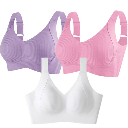 🔥Ribbad justerbar BH utan bygel för kvinnor