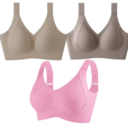 🔥Ribbad justerbar BH utan bygel för kvinnor
