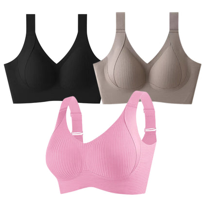 🔥Ribbad justerbar BH utan bygel för kvinnor