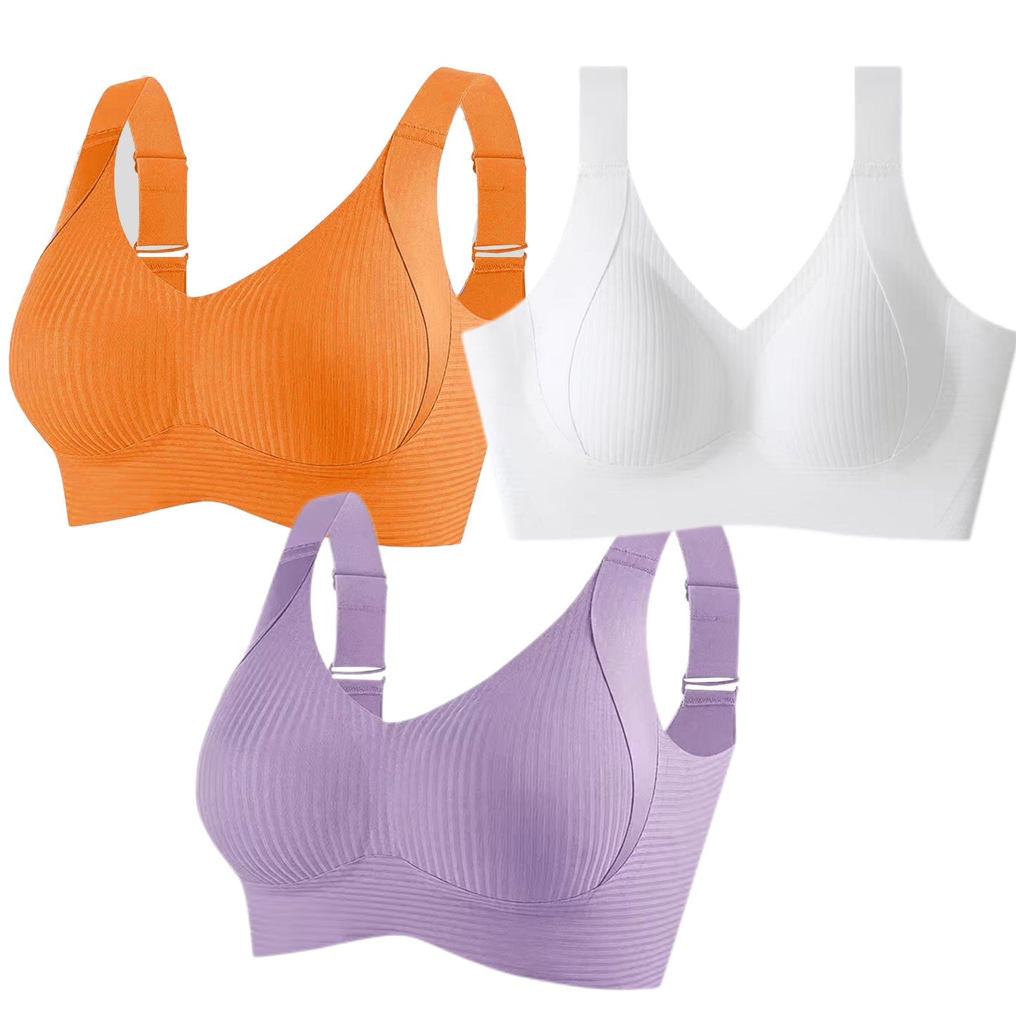 🔥Ribbad justerbar BH utan bygel för kvinnor