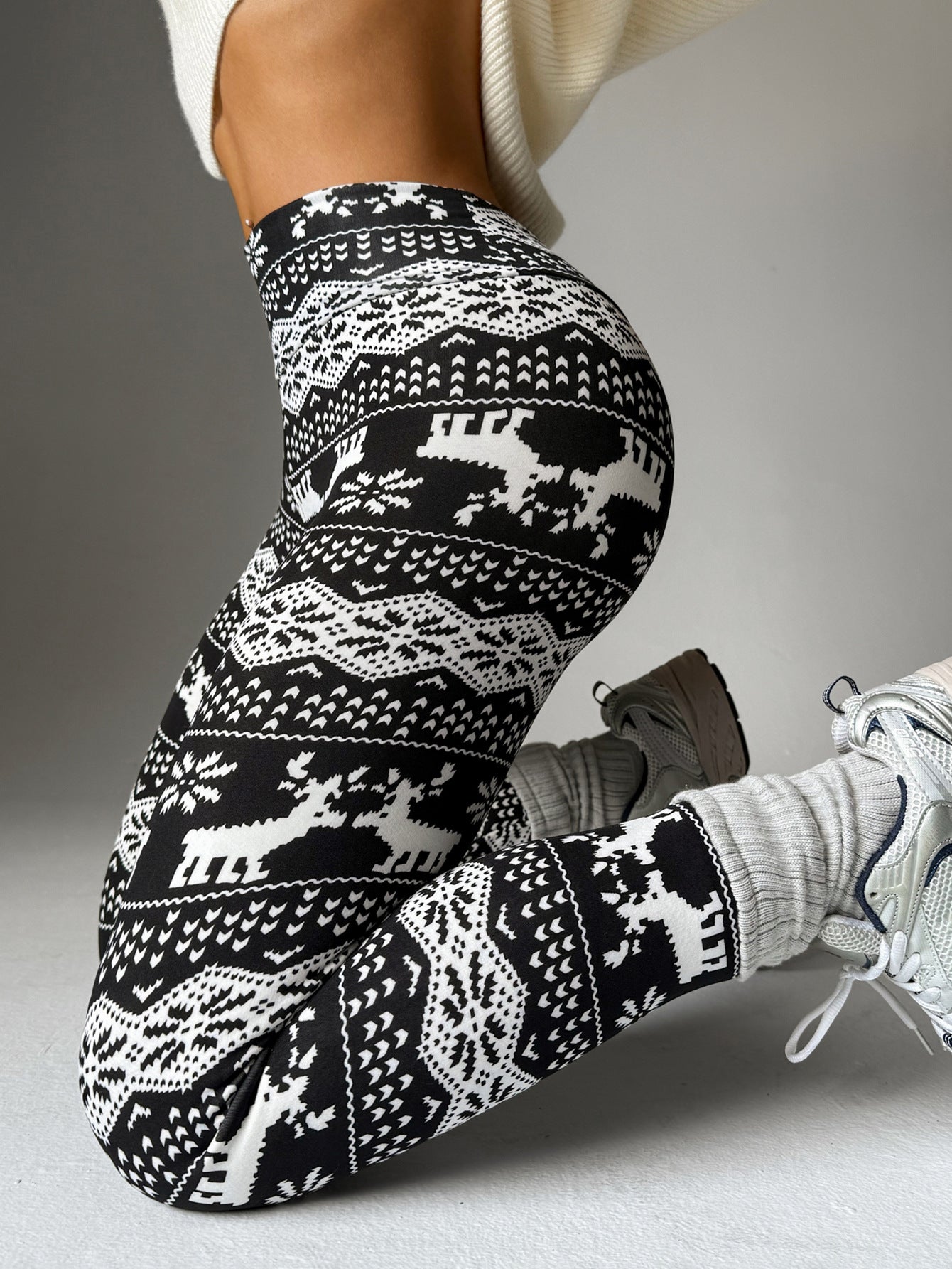 Fleecefodrade rutiga leggings för damer – mjuka, stretchiga och snygga vinterplagg 🧣