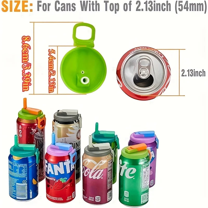 Reusable Soda Can Lid With Straw – Spill-Reducing Cover