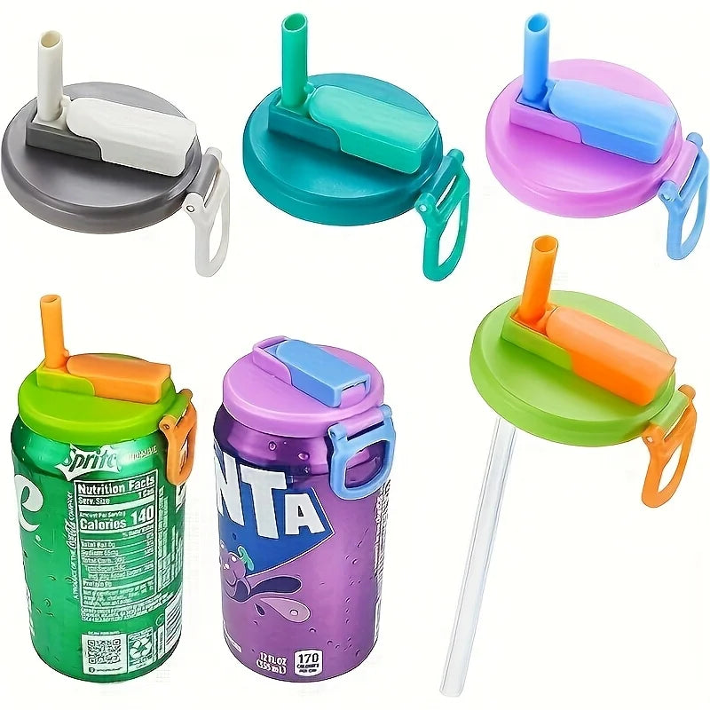 Reusable Soda Can Lid With Straw – Spill-Reducing Cover