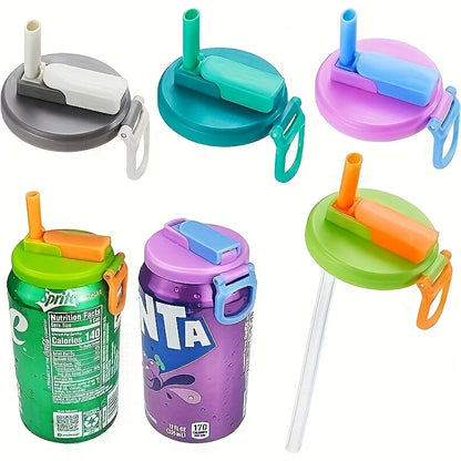 Reusable Soda Can Lid With Straw – Spill-Reducing Cover