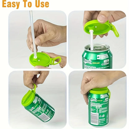 Reusable Soda Can Lid With Straw – Spill-Reducing Cover