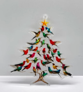 🔥🐦🎄Kolibri julpynt i akryl, 2D