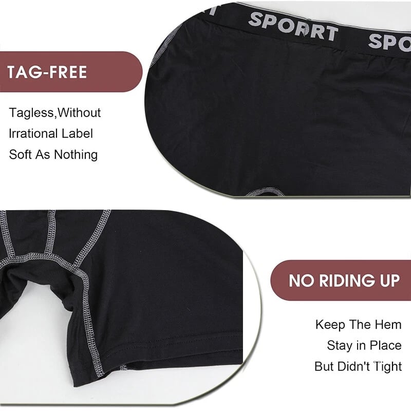5-pack herrboxershorts med bokstavstejp, bekväma och andningsbara underkläder för vardagsbruk