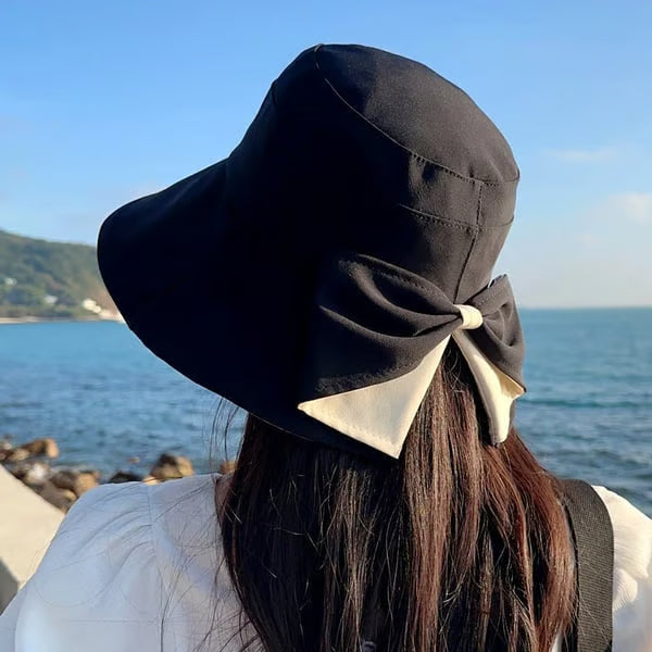 👒Sommarrea☀️Solskyddande damhatt med bred brätte & rosett