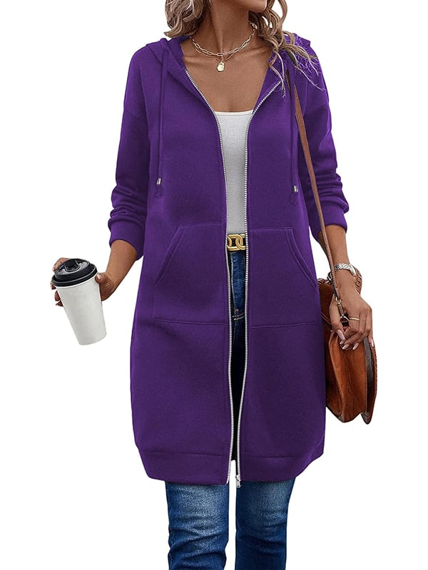 Dam Casual Zip-up Hoodies i Polyester