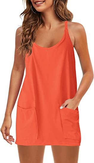 🔥Sista dagen specialförsäljning 49% OFF💃Casual Ärmlös miniklänning med inbyggda shorts