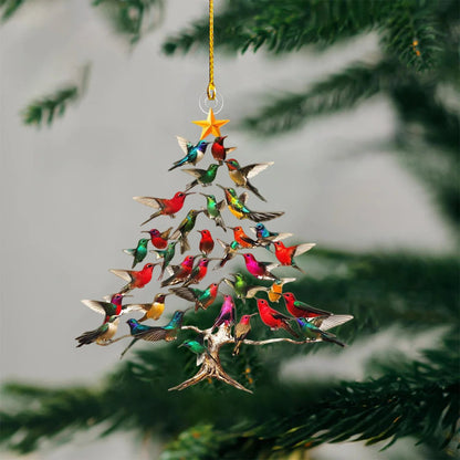 🔥🐦🎄Kolibri julpynt i akryl, 2D