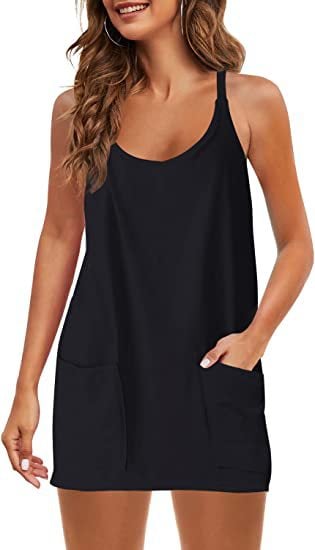 🔥Sista dagen specialförsäljning 49% OFF💃Casual Ärmlös miniklänning med inbyggda shorts
