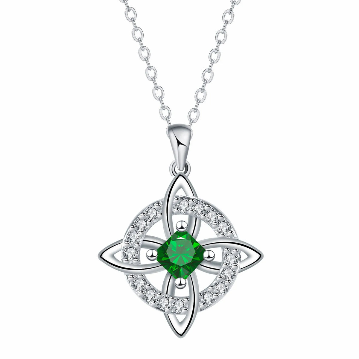 Mystiskt halsband med månadssten och häxknut – 🔮💞Skydda dina nära och kära
